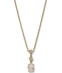 Nadri Maiden Oval Drop Short Pendant Necklace