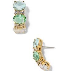 Nadri Mojito 18K J Hoop Earrings