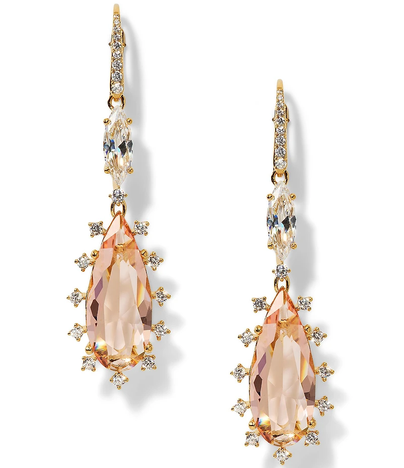 Nadri Mojito Pear Rhinestone Drop Earrings