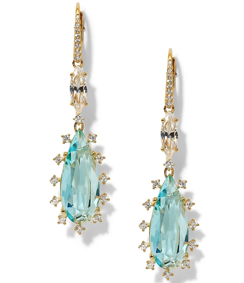 Nadri Mojito Pear Rhinestone Drop Earrings