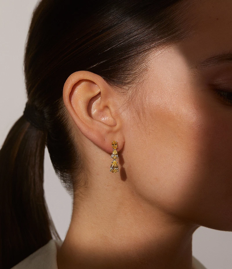 Nadri Nat Beauty Aqua Stone Drop Earrings