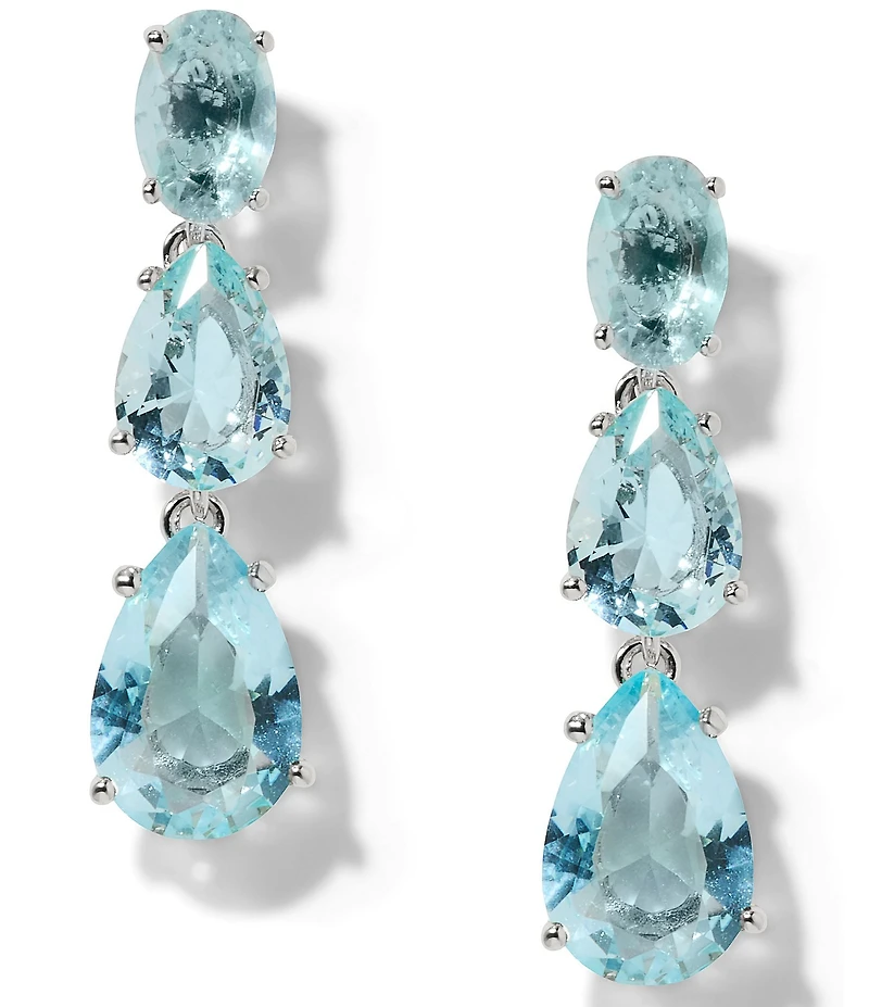 Nadri Nat Beauty Aqua Stone Drop Earrings