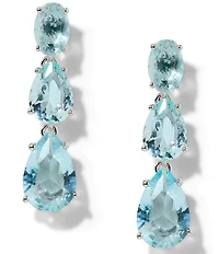 Nadri Nat Beauty Aqua Stone Drop Earrings