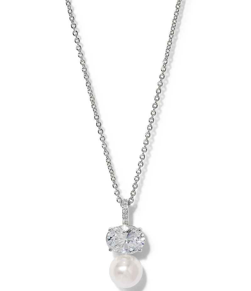 Nadri Nat Beauty Pearl Short Pendant Necklace