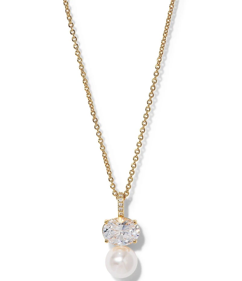 Nadri Nat Beauty Pearl Short Pendant Necklace