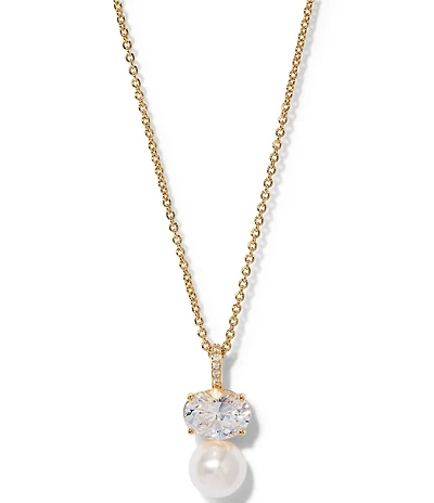 Nadri Nat Beauty Pearl Short Pendant Necklace
