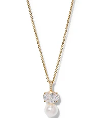 Nadri Nat Beauty Pearl Short Pendant Necklace