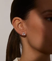 Nadri Nat Beauty Trio Stud Earrings