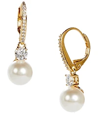 Nadri Faux-Pearl Crystal Drop Earrings