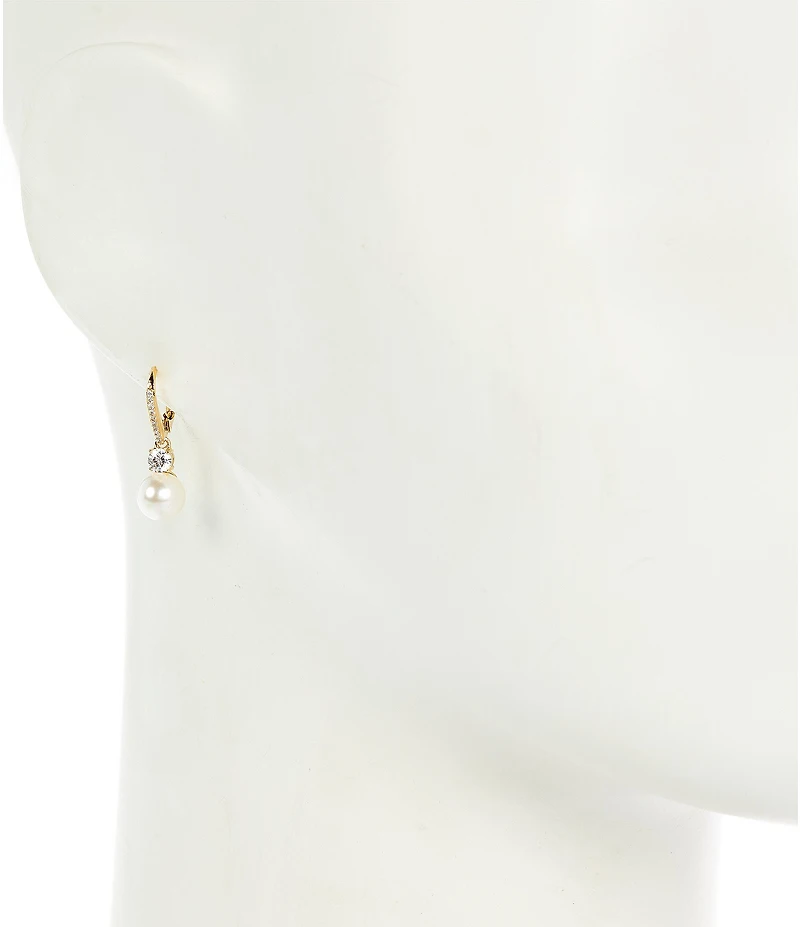 Nadri Faux-Pearl Crystal Drop Earrings