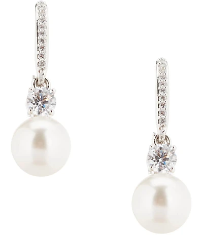 Nadri Faux-Pearl Crystal Drop Earrings