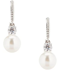 Nadri Faux-Pearl Crystal Drop Earrings