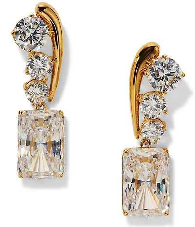 Nadri Phenom Emerald Cut Drop Earrings