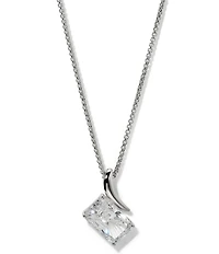 Nadri Phenom Emerald Cut Short Pendant Necklace