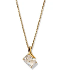 Nadri Phenom Emerald Cut Short Pendant Necklace