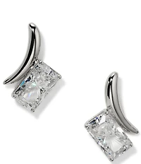 Nadri Phenom Emerald Cut Stud Earrings