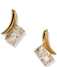 Nadri Phenom Emerald Cut Stud Earrings