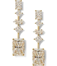 Nadri Rare Jewels Crystal Multi CZ Linear Earrings