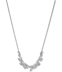 Nadri Ravish Laurel Freshwater Pearl CZ Frontal Necklace