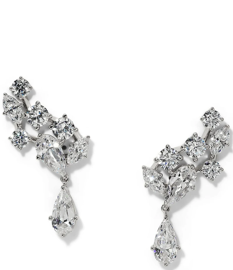Nadri Riviera Rhinestone Cluster Drop Earrings