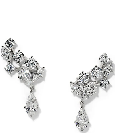 Nadri Riviera Rhinestone Cluster Drop Earrings