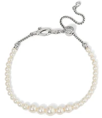 Nadri Siren Pearl Beaded Bolo Line Bracelet