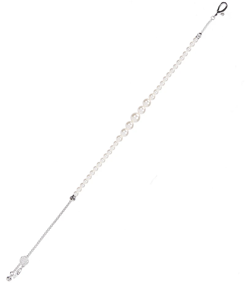 Nadri Siren Pearl Beaded Bolo Line Bracelet