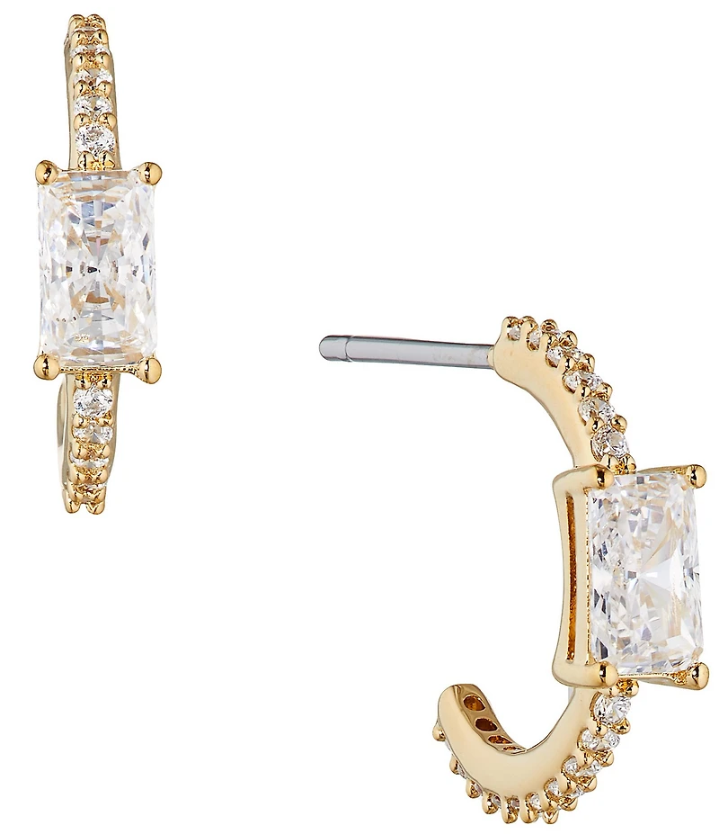 Nadri Small Crystal Hoop Earrings