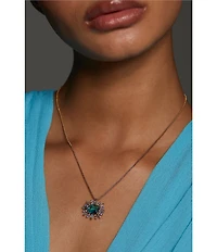 Nadri Stellar Full Halo Short Pendant Necklace