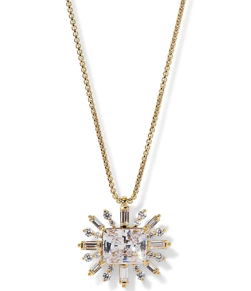 Nadri Stellar Full Halo Short Pendant Necklace