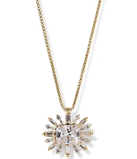 Nadri Stellar Full Halo Short Pendant Necklace