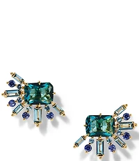 Nadri Stellar Multi Halo Stud Earrings