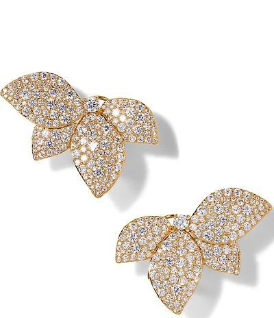 Nadri Starlet Leaf Statement Drop Earrings