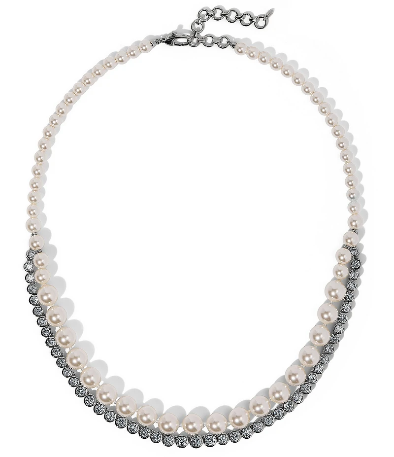 Nadri Under the Sea Double Layer Crystal & Pearl Multi-Strand Necklace