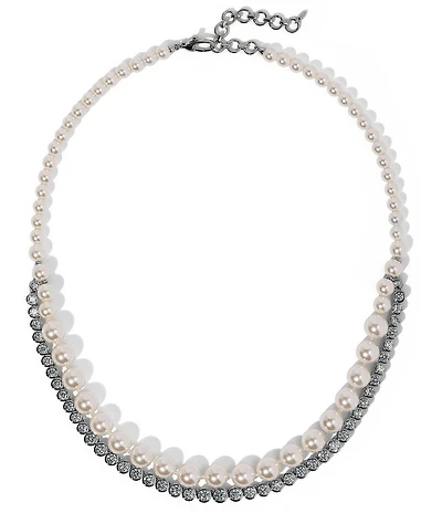 Nadri Under the Sea Double Layer Crystal & Pearl Multi-Strand Necklace