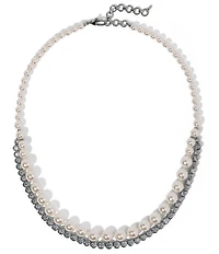 Nadri Under the Sea Double Layer Crystal & Pearl Multi-Strand Necklace