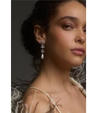 Nadri Under The Sea Pearl & Crystal Triple Drop Earrings