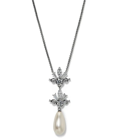 Nadri Under The Sea Teardrop Pearl Y-Neck Necklace
