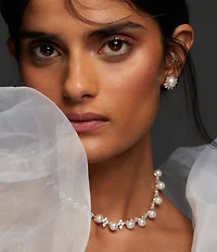 Nadri Venus Pearl Cluster Collar Necklace