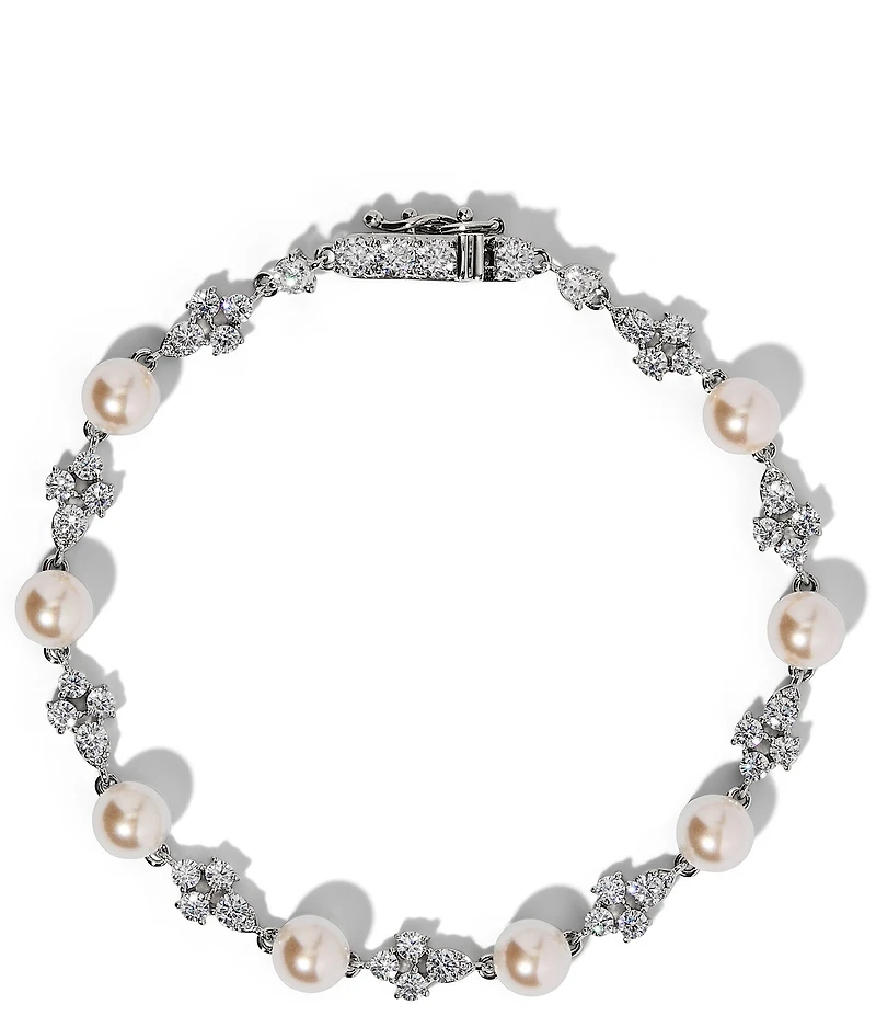 Nadri Venus Pearl Line Bracelet