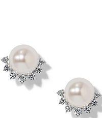 Nadri Venus Pearl Stud Earrings