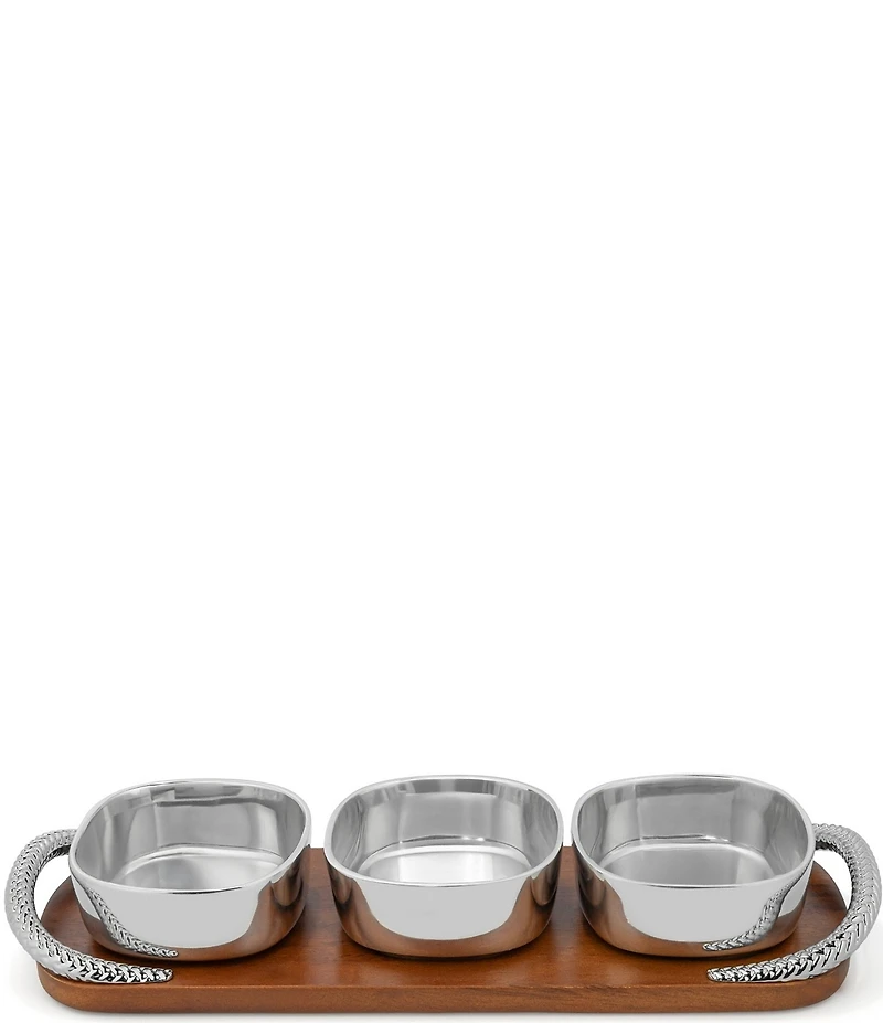 Nambe Braid Condiment Trio