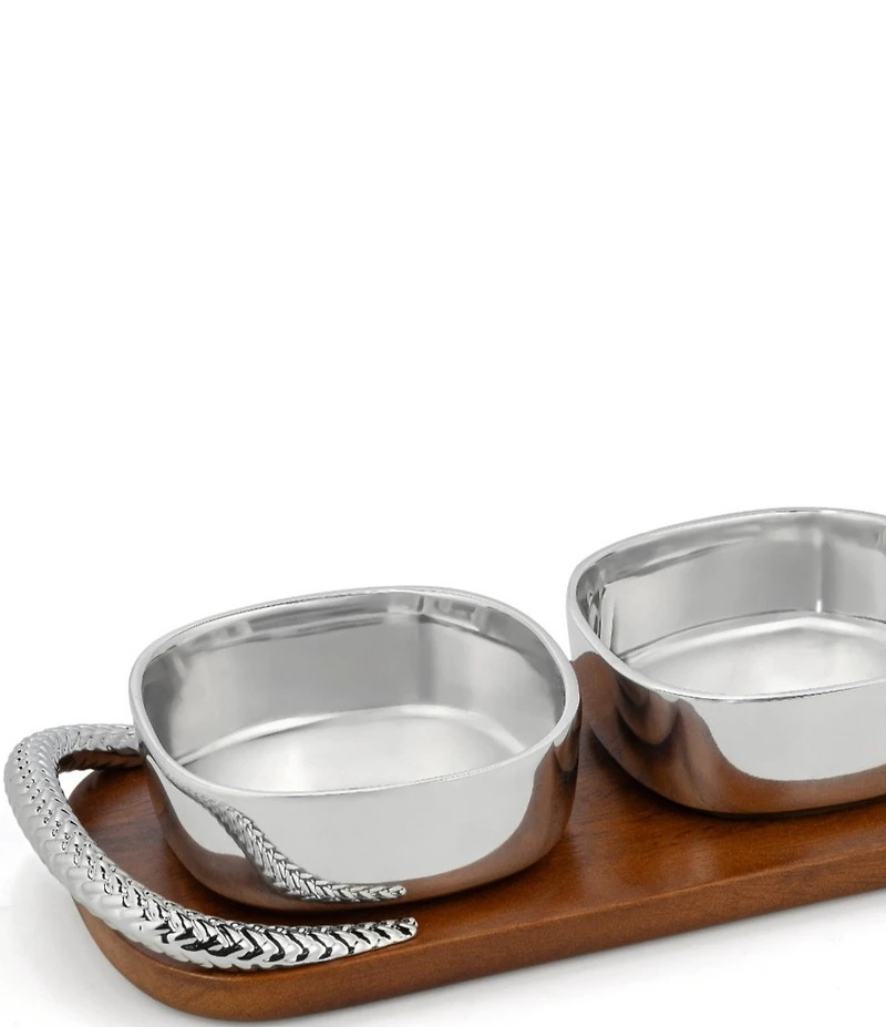 Nambe Braid Condiment Trio