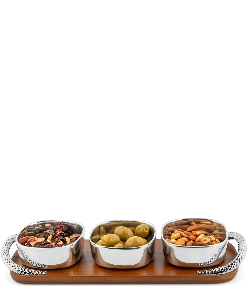 Nambe Braid Condiment Trio
