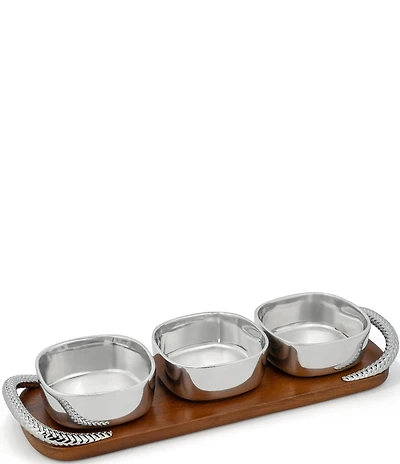 Nambe Braid Condiment Trio