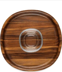 Nambe Braid Glass Chip & Dip