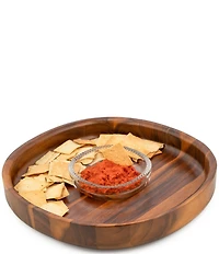 Nambe Braid Glass Chip & Dip