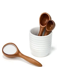 Nambe Breaking Bread Collection Measuring Spoons with Canister