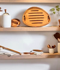 Nambe Breaking Bread Collection Measuring Spoons with Canister