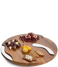 Nambe Cheese Block With Knife and Spreader